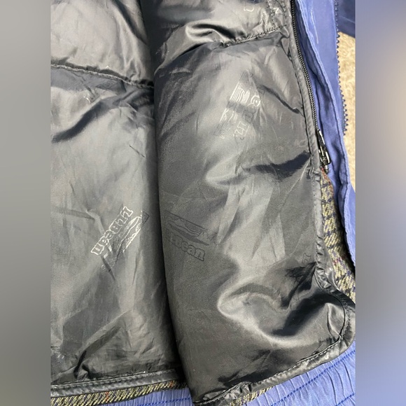 Vintage LL Bean Jacket Blue Puffer Coat Bomber Goose Down Flight Men XL TALL - Picture 9 of 14